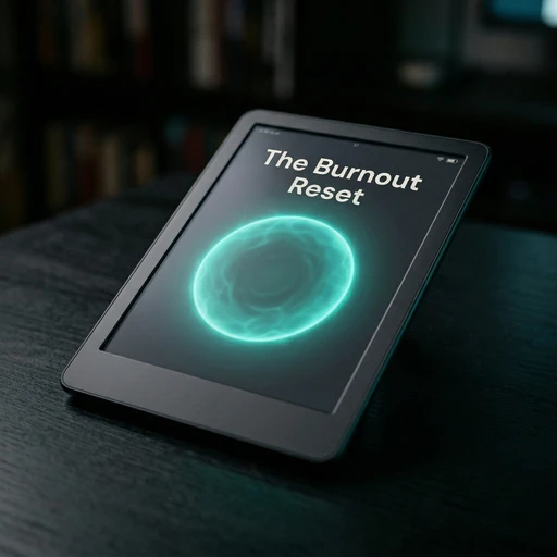The Burnout Reset ebook cover displayed on a tablet